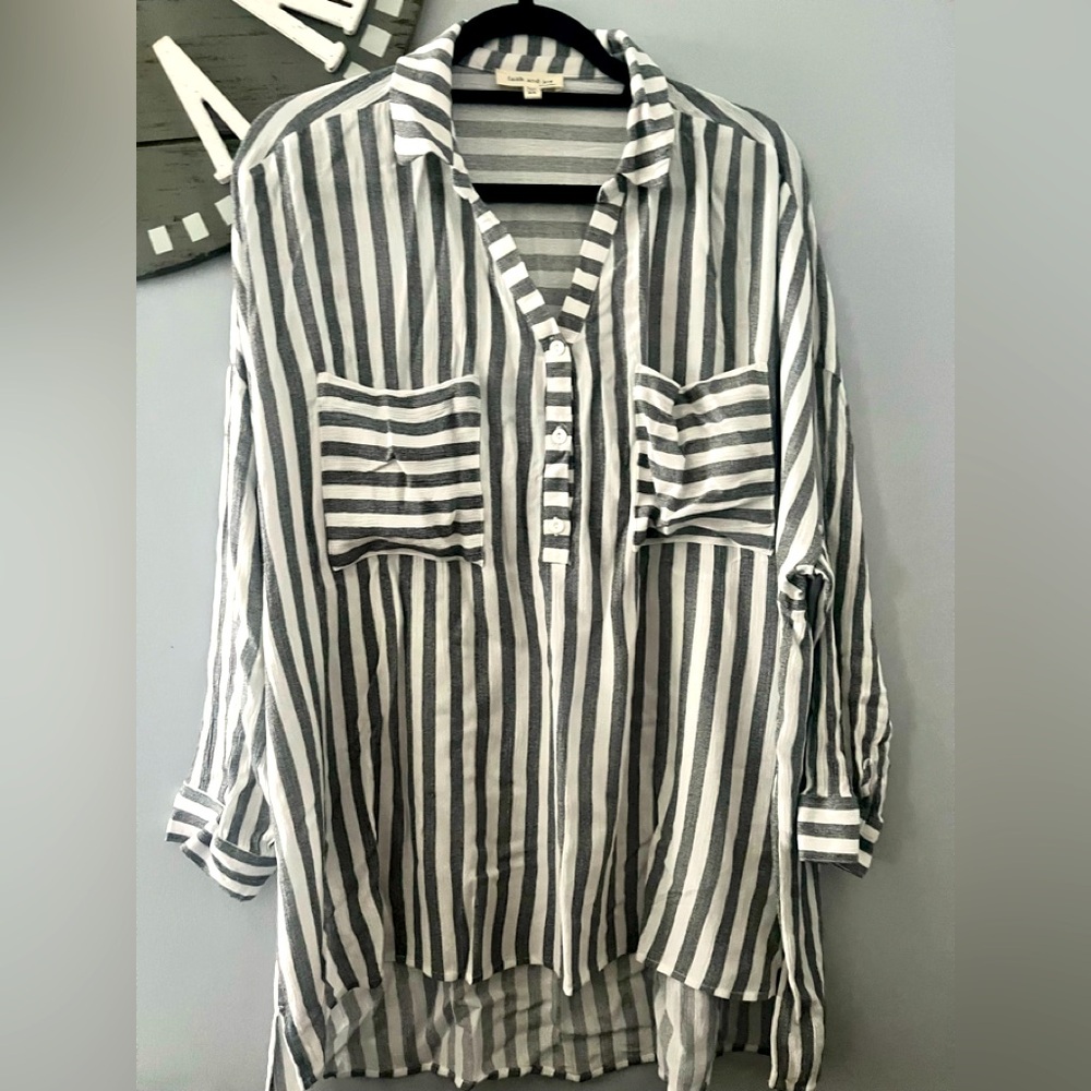 Faith and Joy striped tunic top size 2X